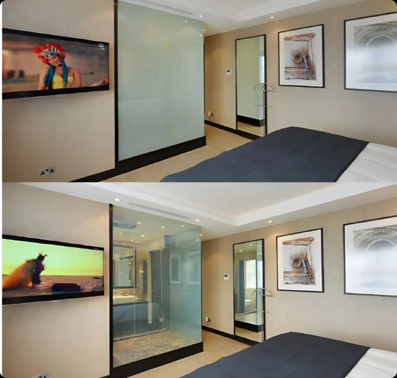 Vidro inteligente aplicado em divisória